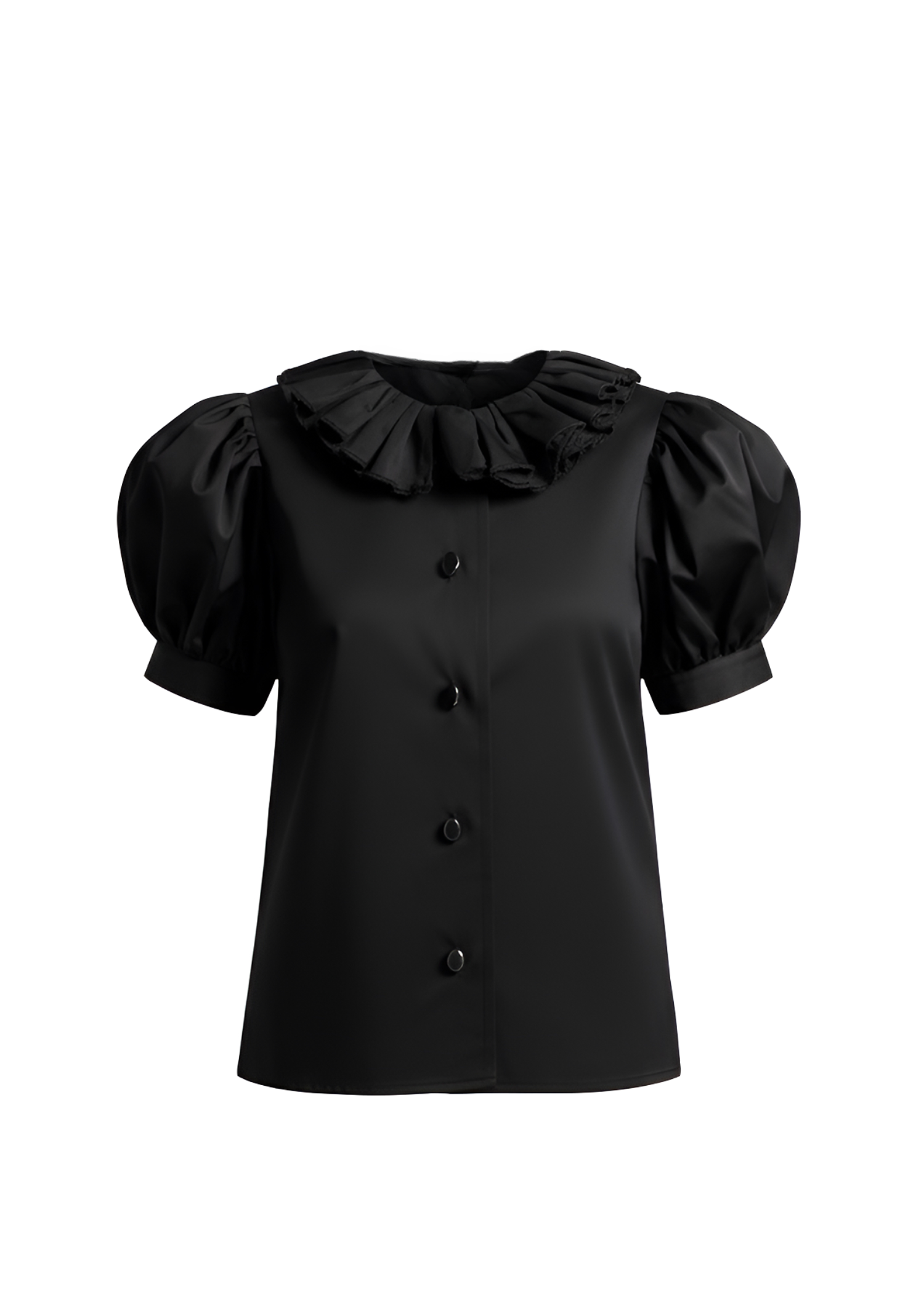 Photo mannequin invisible du top noir en soie Vesper.